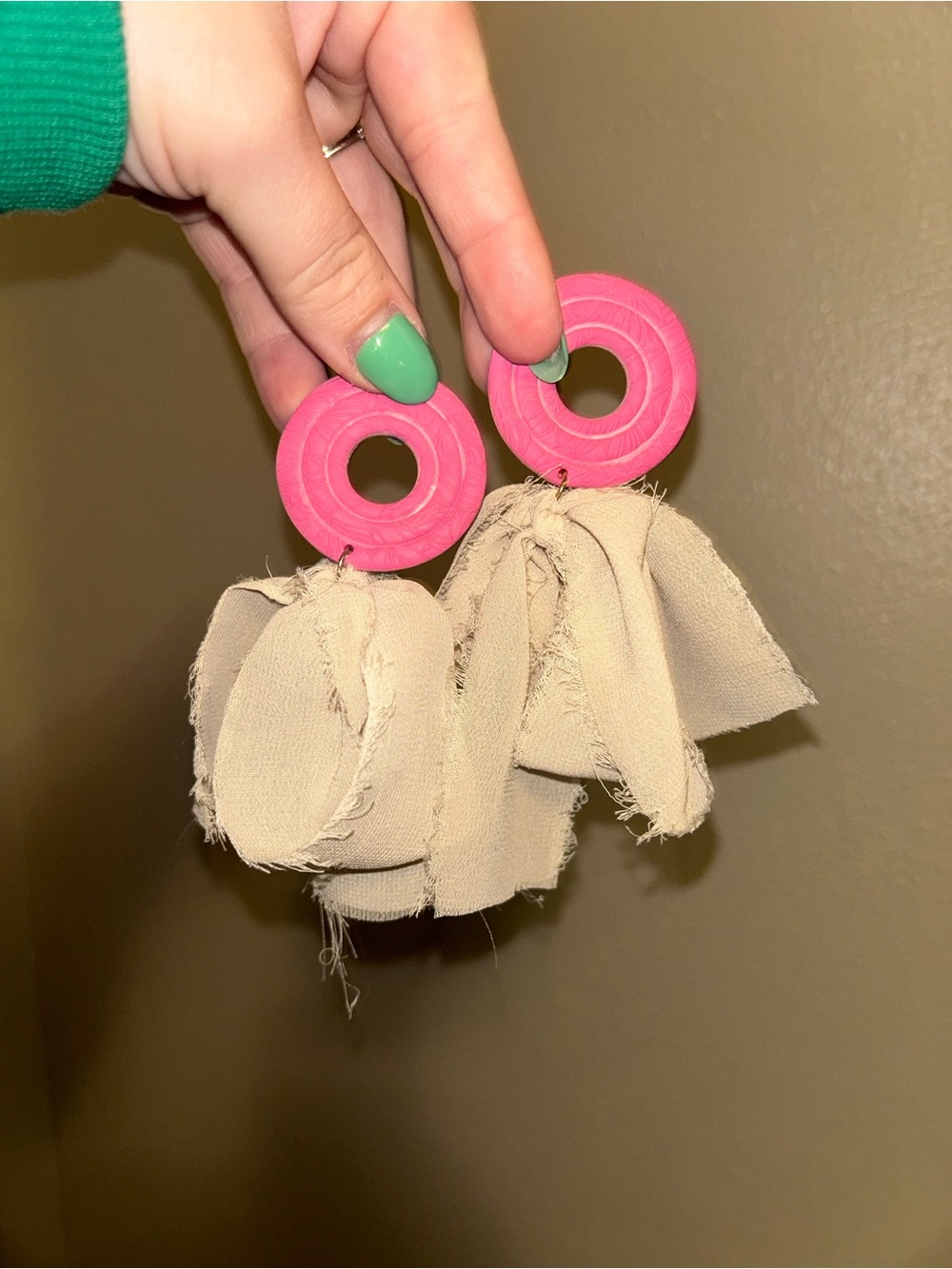 Pink & Cream Earrings
